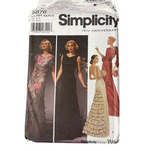 Simplicity 5876 Misses Evening Dress Sewing Pattern Size 6-12 Formal UNCUT
